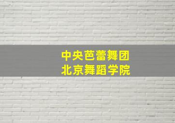 中央芭蕾舞团 北京舞蹈学院